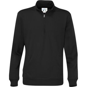 Cottover Sweater Half Zip Unisex - Gots Gecertificeerd 141012 - Zwart