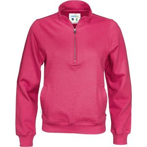 Cottover Sweater Half Zip Unisex - Gots Gecertificeerd 141012 - Fuchsia