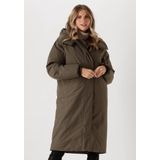 Elvine - Saira - Lange Jas - Bruin - 100% Polyester - Isolerend met Capuchon