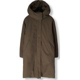 Elvine - Saira - Lange Jas - Bruin - 100% Polyester - Isolerend met Capuchon
