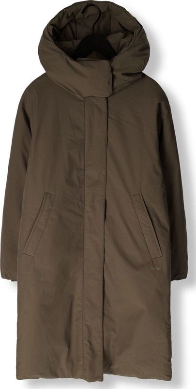 Elvine - Saira - Lange Jas - Bruin - 100% Polyester - Isolerend met Capuchon