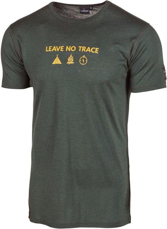 Ivanhoe t-shirt Agaton Trace voor heren - 100 merino wol - Groen