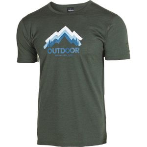 Ivanhoe t-shirt Agaton Trekk voor heren - 100 merino wol - Groen