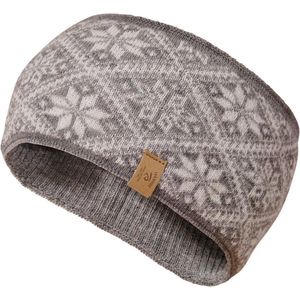 Ivanhoe gebreide hoofdband van wol Freya Grey Marl - One Size - Grijs