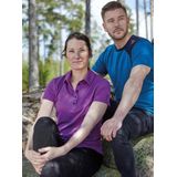 Ivanhoe poloshirt Evin Purple voor dames van Merino en Tencel - Paars