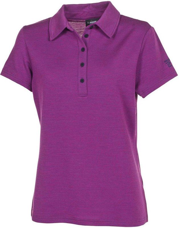 Ivanhoe poloshirt Evin Purple voor dames van Merino en Tencel - Paars