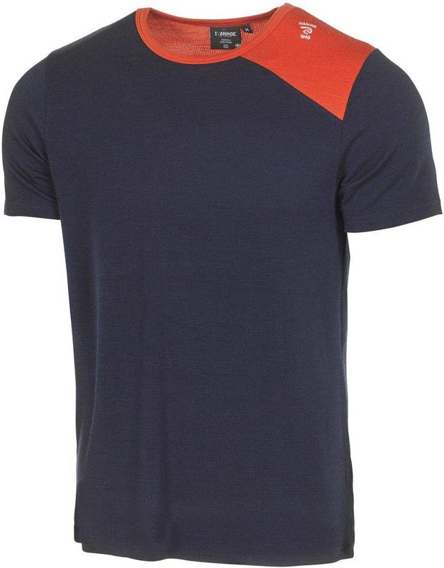 Ivanhoe t-shirt Kian SS Navy voor heren van Merino en Tencel - Blauw