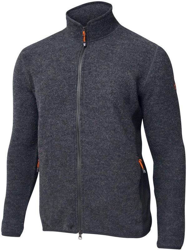 Ivanhoe vest Troy Full Zip Graphite Marl voor heren van wol - Grijs