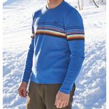 Ivanhoe wollen trui Retro-Hang Loose Blue ronde hals - Blauw