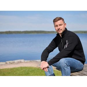 Ivanhoe - Hadar Half Zip Windbreaker - Vest - Blauw - Fijne Merinowol