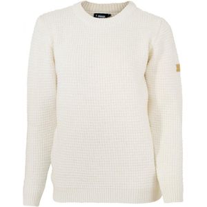 Ivanhoe trui NLS Petal Natural White ronde hals - zuivere ongeverfde wol