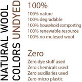 Ivanhoe trui NLS Petal Natural White ronde hals - zuivere ongeverfde wol