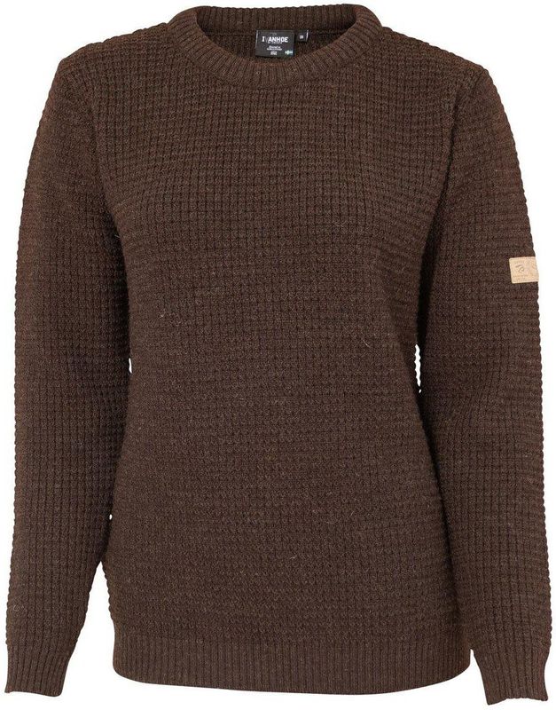 Ivanhoe - NLS Petal Coffee Bean - Gebreide Trui - 100% Zuivere Ongeverfde Wol