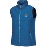 Ivanhoe mouwloos vest Elton Full Zip Electric Blue voor heren van wol - Blauw