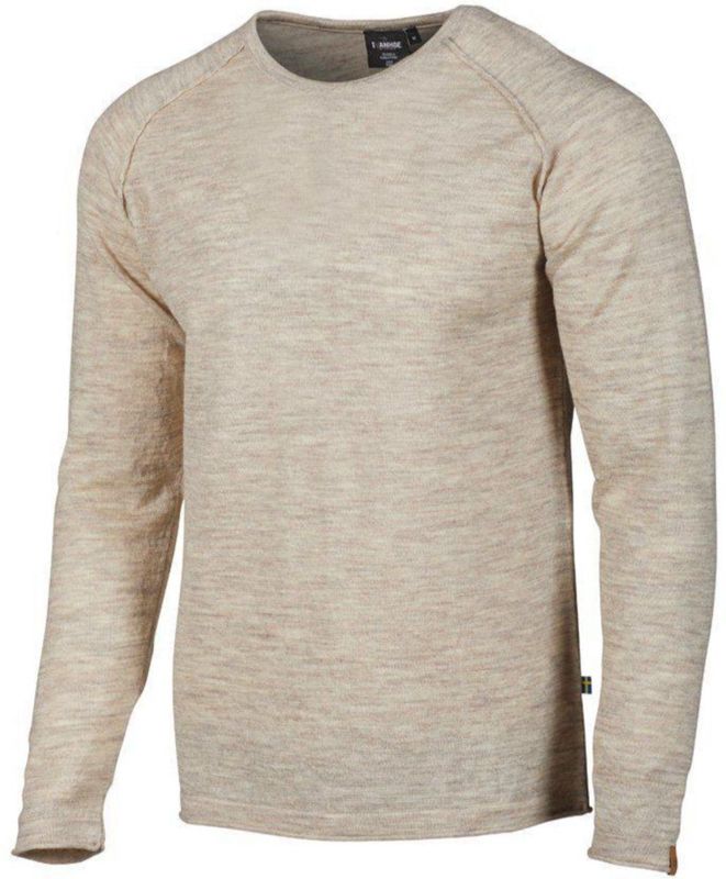 Ivanhoe - NLS Beech Crewneck - Gebreide Trui - Birch - 100% Zuivere Ongeverfde Wol