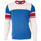 Ivanhoe wollen trui Retro-Pow Blue ronde hals - Blauw
