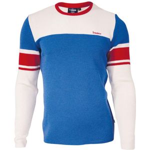 Ivanhoe wollen trui Retro-Pow Blue ronde hals - Blauw