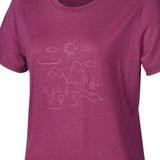 Ivanhoe - UW Cilla Outdoor - T-shirt - Roze - 100% Merino Wol