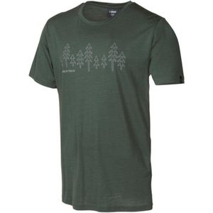 Ivanhoe t-shirt UW Ceasar Fir voor heren - 100% extra fijne merino wol - Groen