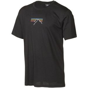 Ivanhoe t-shirt UW Ceasar Sunset voor heren - 100% extra fijne merino wol - Zwart