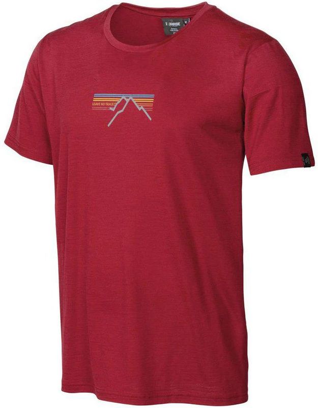 Ivanhoe - UW Ceasar Sunset - T-shirt - Rood - 100% Extra Fijne Merino Wol