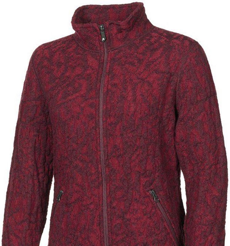 Ivanhoe - Tuva Jaquard - Wollen Vest - Rood - Full-Zip