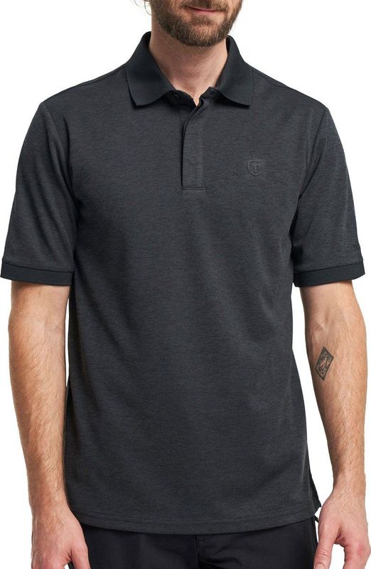 Tenson Txlite Melange Polo Heren Zwart Xl
