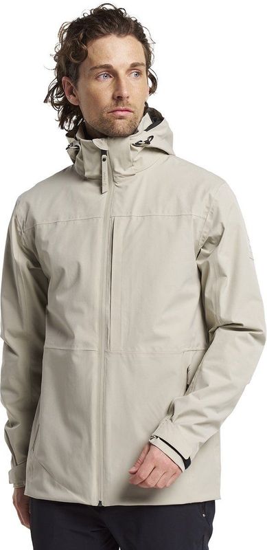 Tenson - Cloudburst - Tussenjas - Beige - 100% Polyester - Afneembare Capuchon