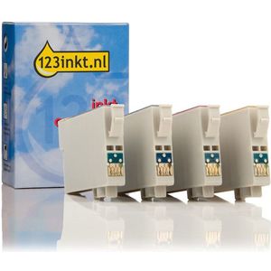 Epson T0715 multipack zwart + 3 kleuren Inktcartridge (123inkt huismerk)