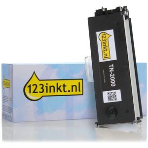 123inkt huismerk vervangt Brother TN-2000 toner zwart