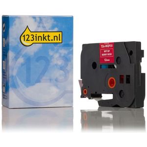 123inkt huismerk vervangt Brother TZe-MQP35 tape wit op berry rose 12 mm