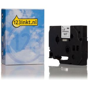123inkt huismerk vervangt Brother TZe-S211 extra klevend tape zwart op wit 6 mm