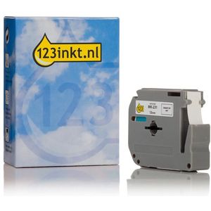123inkt huismerk vervangt Brother M-K231BZ niet-gelamineerde tape zwart op wit 12 mm