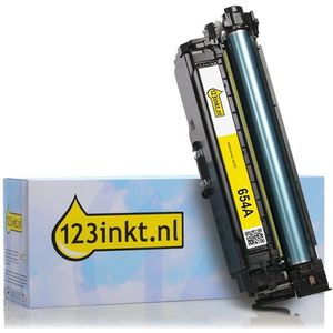123inkt huismerk vervangt HP 654A (CF332A) toner geel