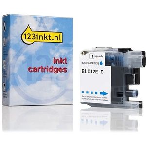 123inkt huismerk vervangt Brother LC-12EC inktcartridge cyaan