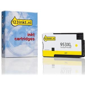 123inkt - Inktcartridge - Geel - Hoge Capaciteit - Vervangt HP 953XL (F6U18AE) - Inhoud 26ml
