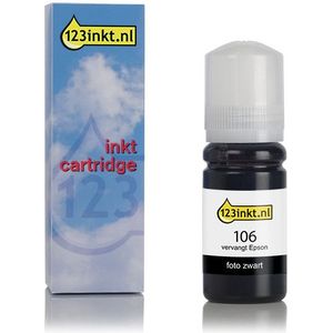 Inktpatroon Epson 106 inktfles foto zwart (123inkt huismerk)