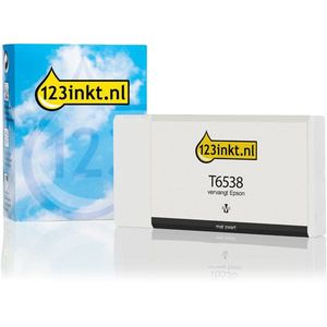 Epson T6538 inktcartridge mat zwart (123inkt huismerk)