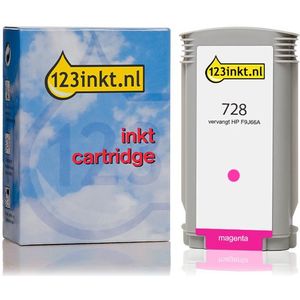 123inkt huismerk vervangt HP 728 (F9J66A) inktcartridge magenta hoge capaciteit