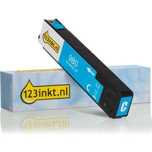 123inkt huismerk vervangt HP 980 (D8J07A) inktcartridge cyaan