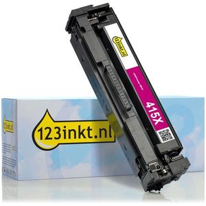 123inkt huismerk vervangt HP 415X (W2033X) toner magenta hoge capaciteit