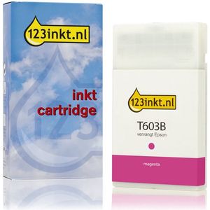 Epson T603B inktcartridge magenta hoge capaciteit (123inkt huismerk)