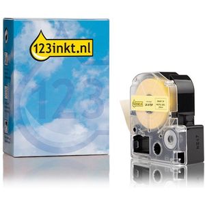 Epson LK-6YBP tape zwart op pastel geel 24 mm (123inkt huismerk)