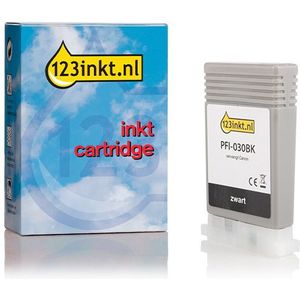 Canon PFI-030BK inktcartridge zwart (123inkt huismerk)