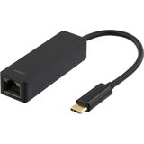 Deltaco - USBC-GIGA - Netwerkadapter - Zwart - USB-C - Ethernet 1000 Mbit/s