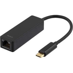 Deltaco - USBC-GIGA - Netwerkadapter - Zwart - USB-C - Ethernet 1000 Mbit/s
