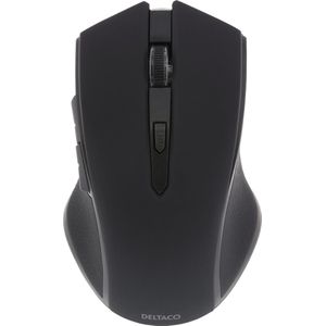 Deltaco - Draadloze Optische Muis - Zwart - 800-1600 DPI - Ergonomische Vorm