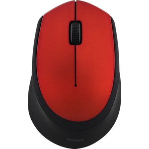 Deltaco draadloze optische muis 2,4GHz 3 knoppen met een scroll rood (Draadloze), Muis, Rood