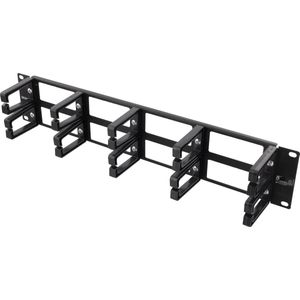 Deltaco 19-17 Kabel Management 19"" - 1U - Met 5 ringen - Zwart