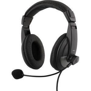 Deltaco HL-50 - Headset - full size - wired - 3.5 mm jack - black